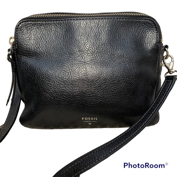 Fossil Bags Fossil Black Leather Crossbody Bag Poshmark